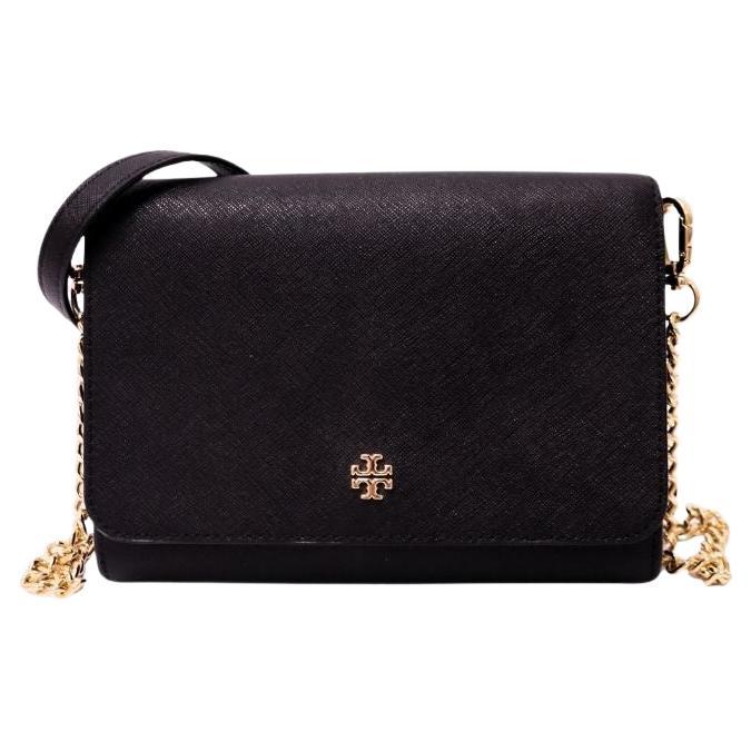 Tory Burch - Sac à bandoulière noir avec chaîne dorée