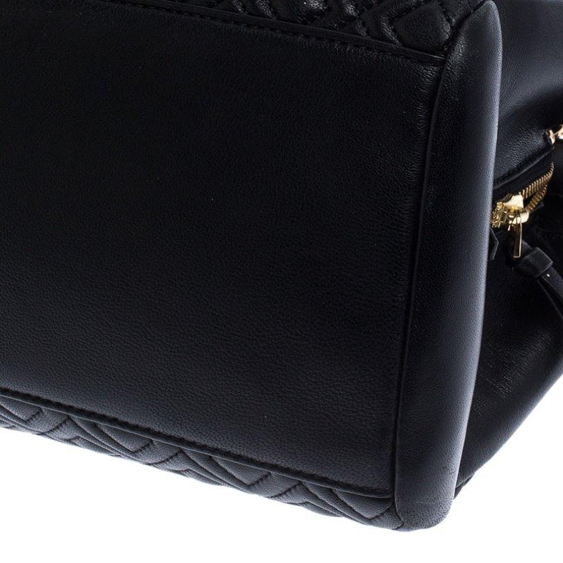 Women's Tory Burch Black Diamond Quilted Leather Marion Tote