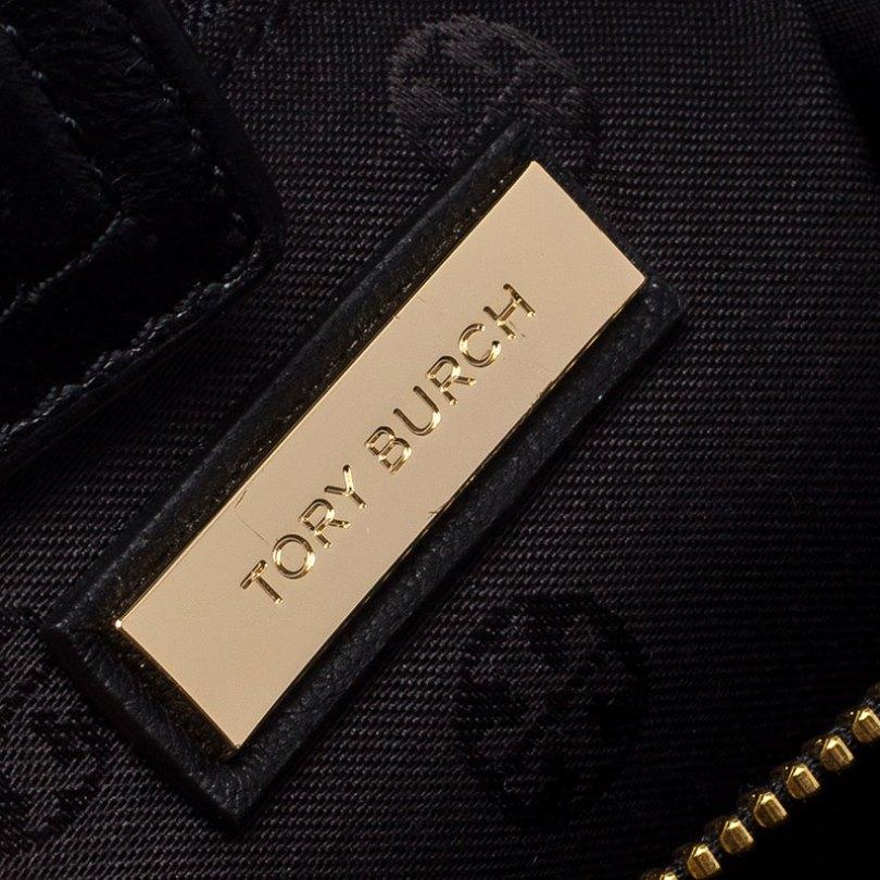 Tory Burch Black Diamond Quilted Leather Marion Tote 2