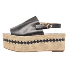 Tory Burch Dandy en cuir noir  Sandales à bride, taille 40