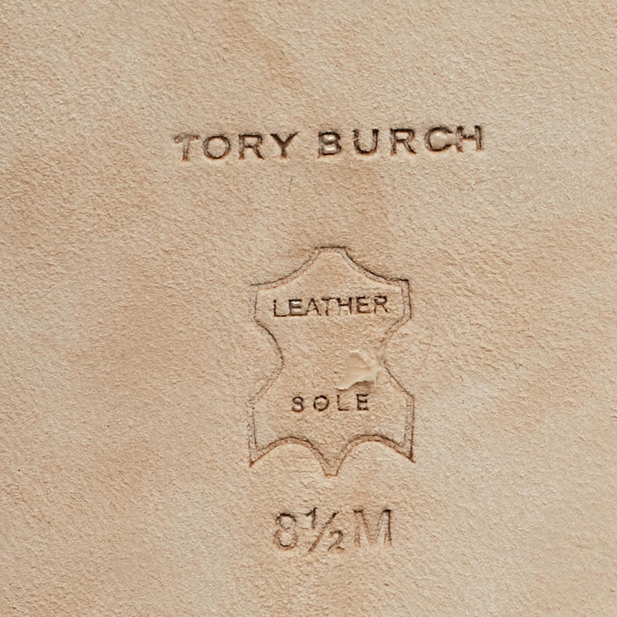 Tory Burch Black Leather Eleanor Slingback Sandals Size 39 2