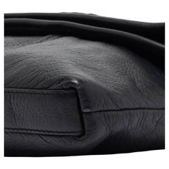 Tory Burch Black Leather Fold Over Shoulder Bag