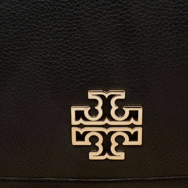 Tory Burch Black Leather Hudson Bay Shoulder Bag at 1stDibs