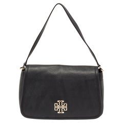 Tory Burch Black Leather Hudson Bay Shoulder Bag