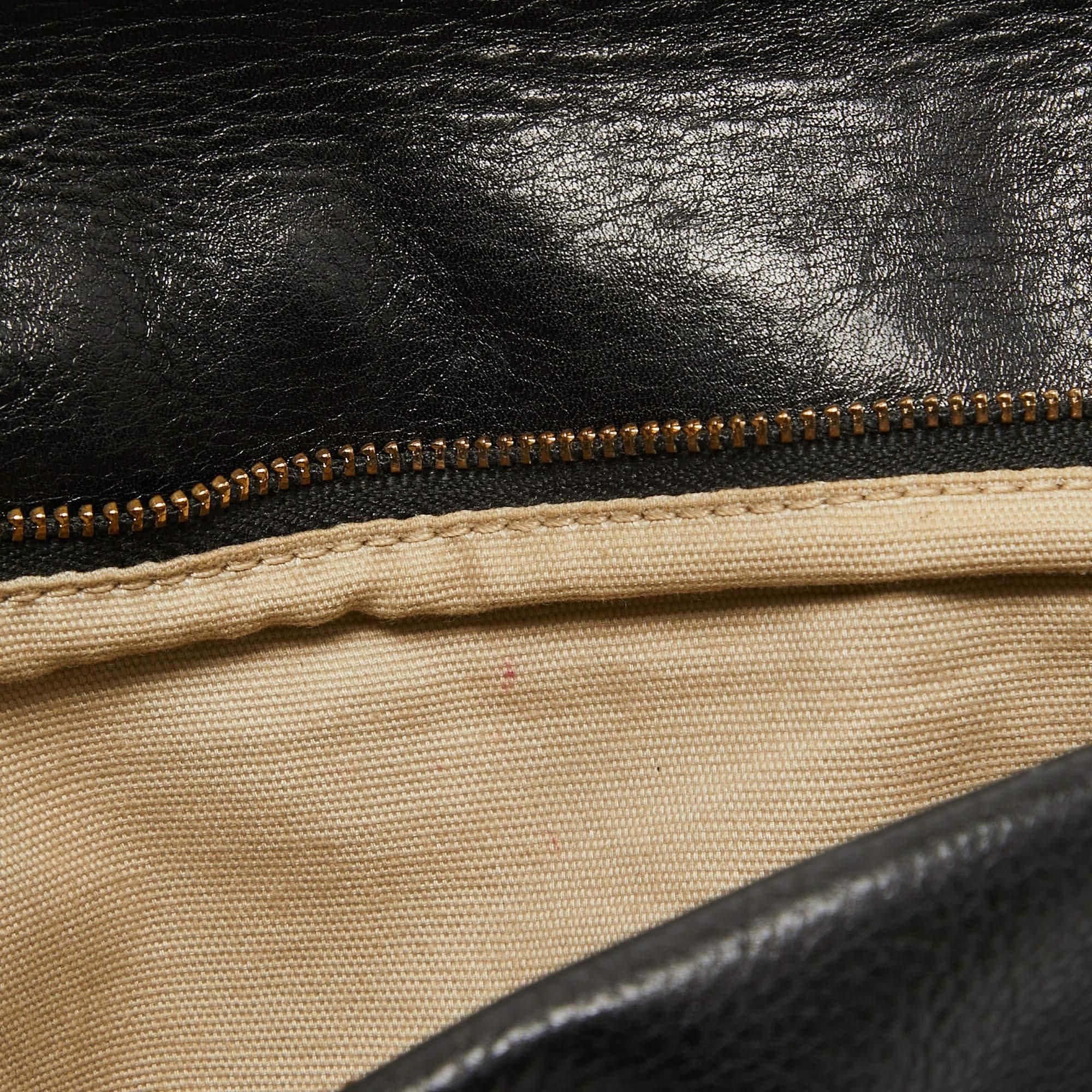Tory Burch Black Leather Reva Chain Flap Bag 6