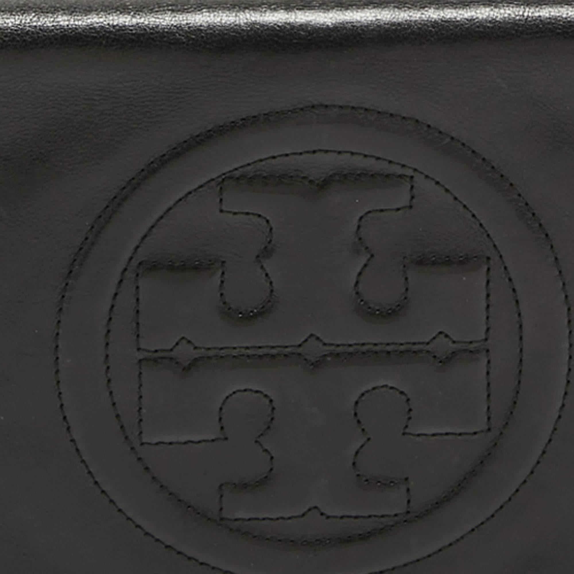 Tory Burch Black Leather Reva Chain Flap Bag 1