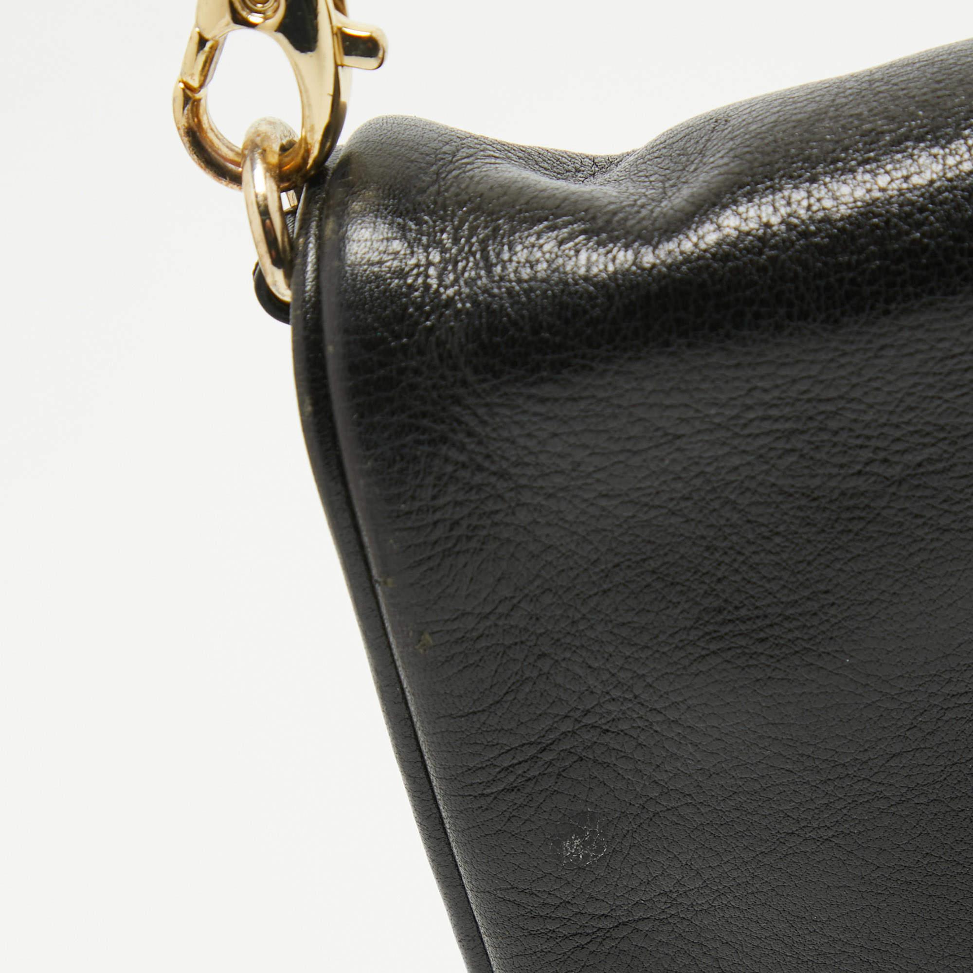 Tory Burch Black Leather Reva Chain Flap Bag 2