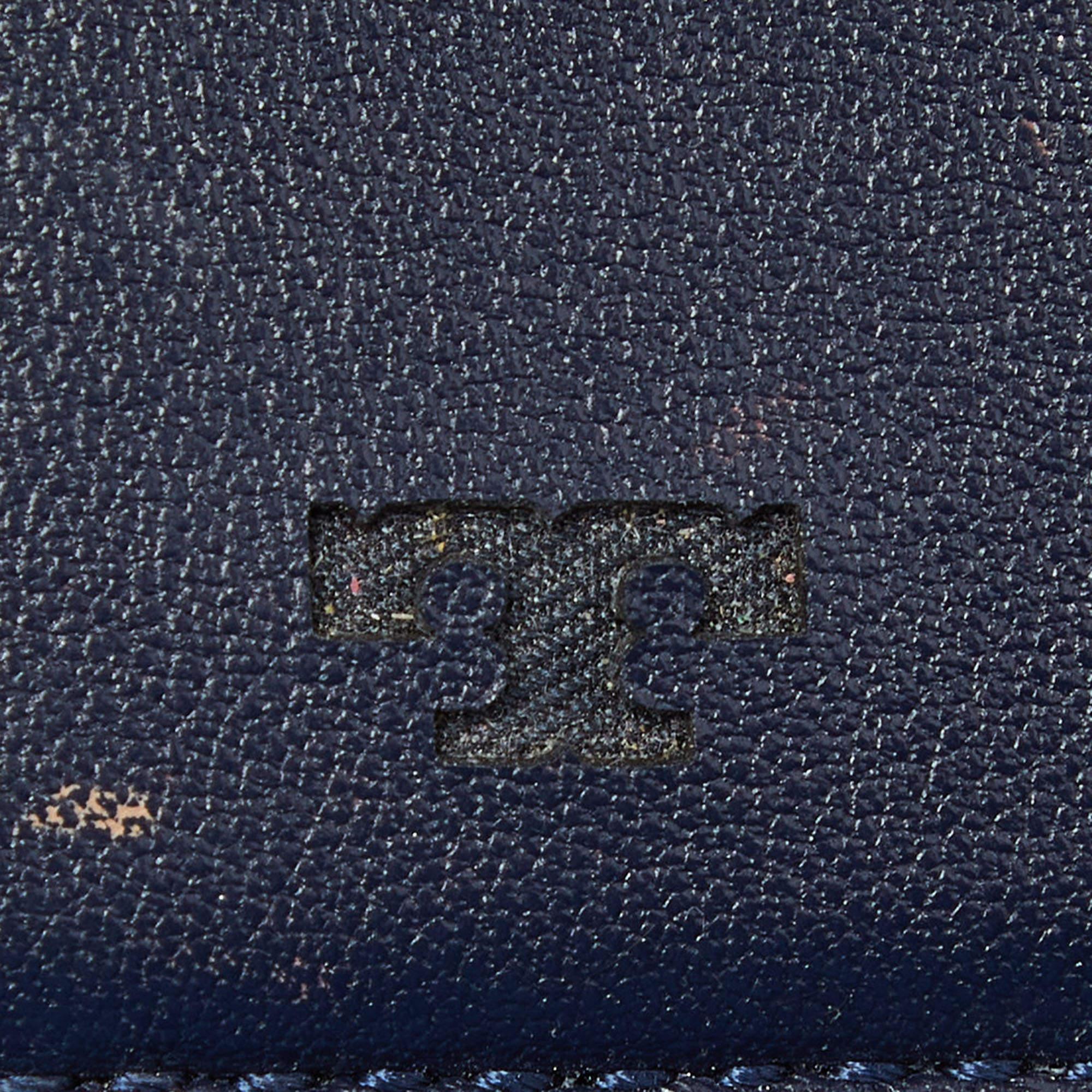 Tory Burch Black Leather Robinson Bifold Wallet For Sale 4