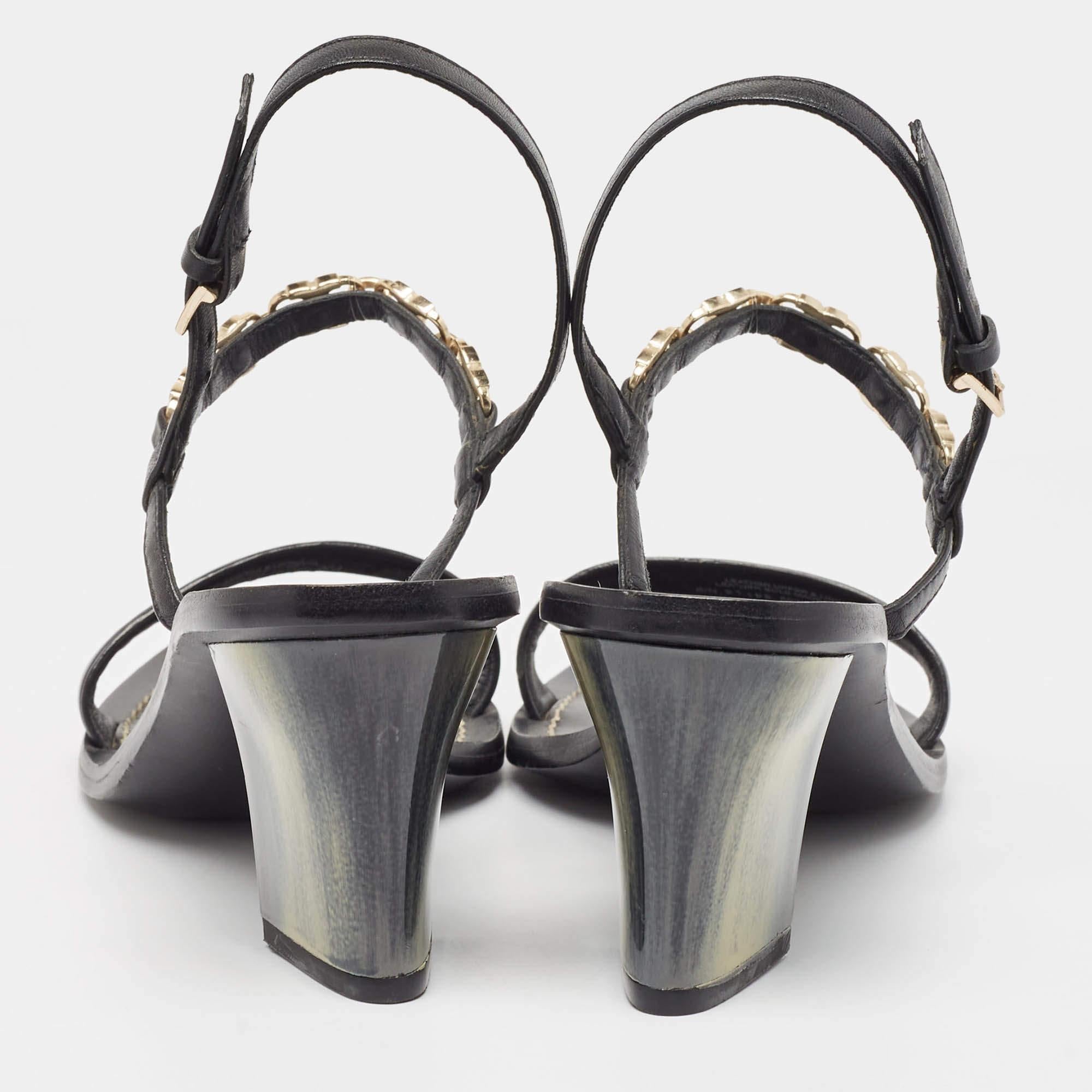 De las mujeres Tory Burch Sandalias Slingback de Piel Negra Talla 39.5 en venta