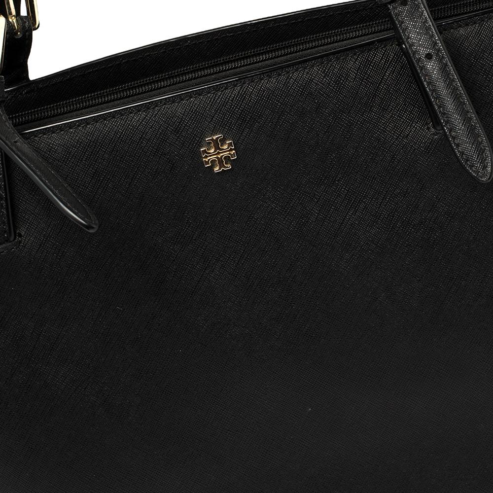 Tory Burch Black Leather York Buckle Tote 5