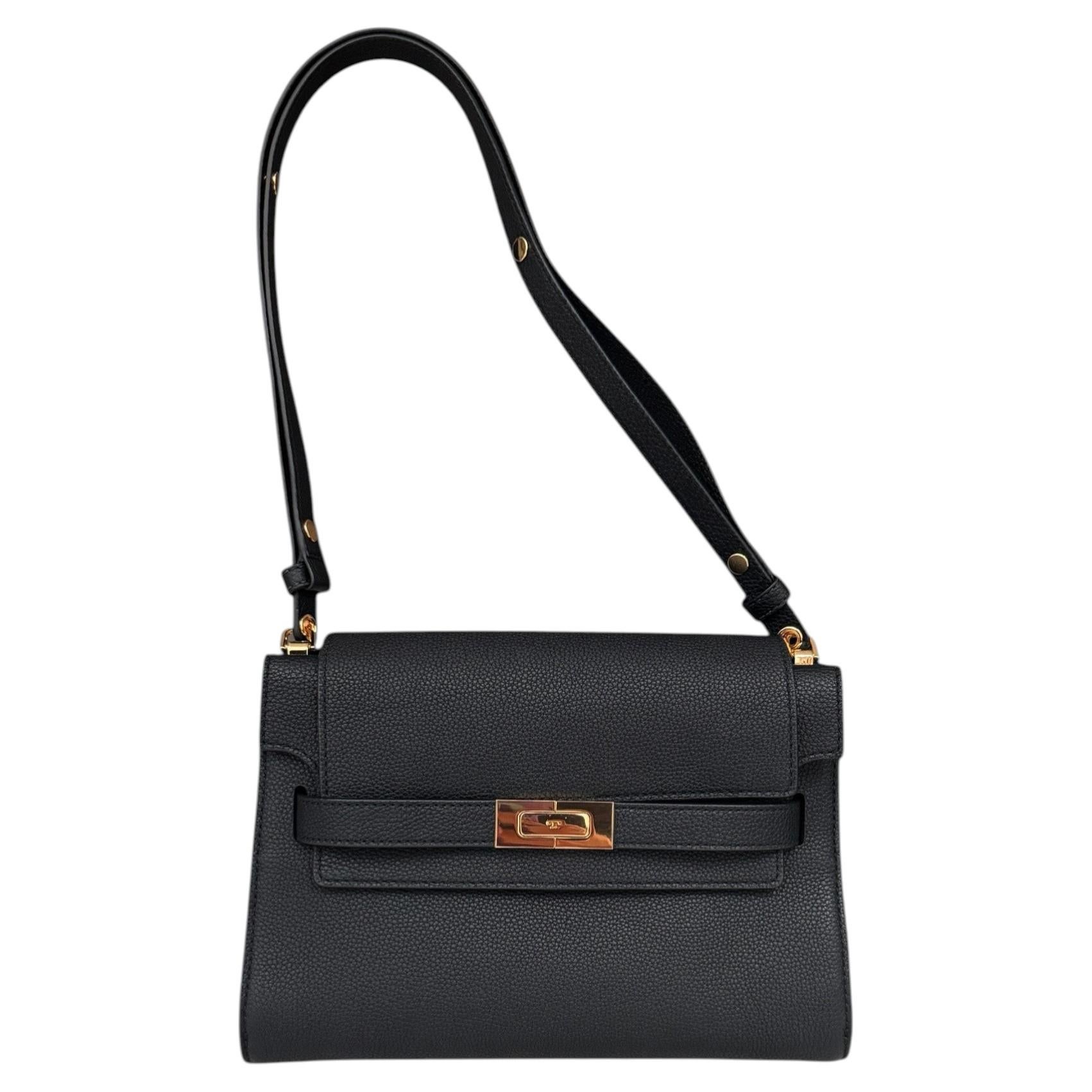 Tory Burch Black Lee Radziwill Convertible Shoulder/ Crossbody Bag