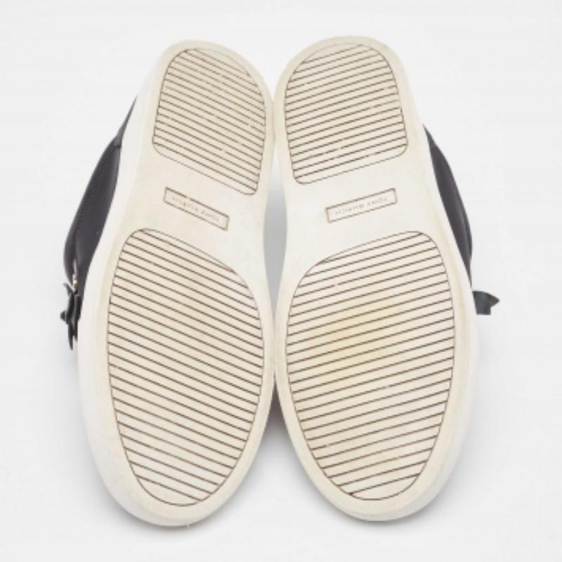 Tory Burch Nero  Sneakers Blossom in nylon e pelle misura 39,5 in vendita 2