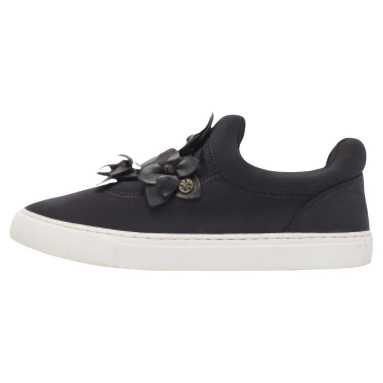 Tory Burch Nero  Sneakers Blossom in nylon e pelle misura 39,5