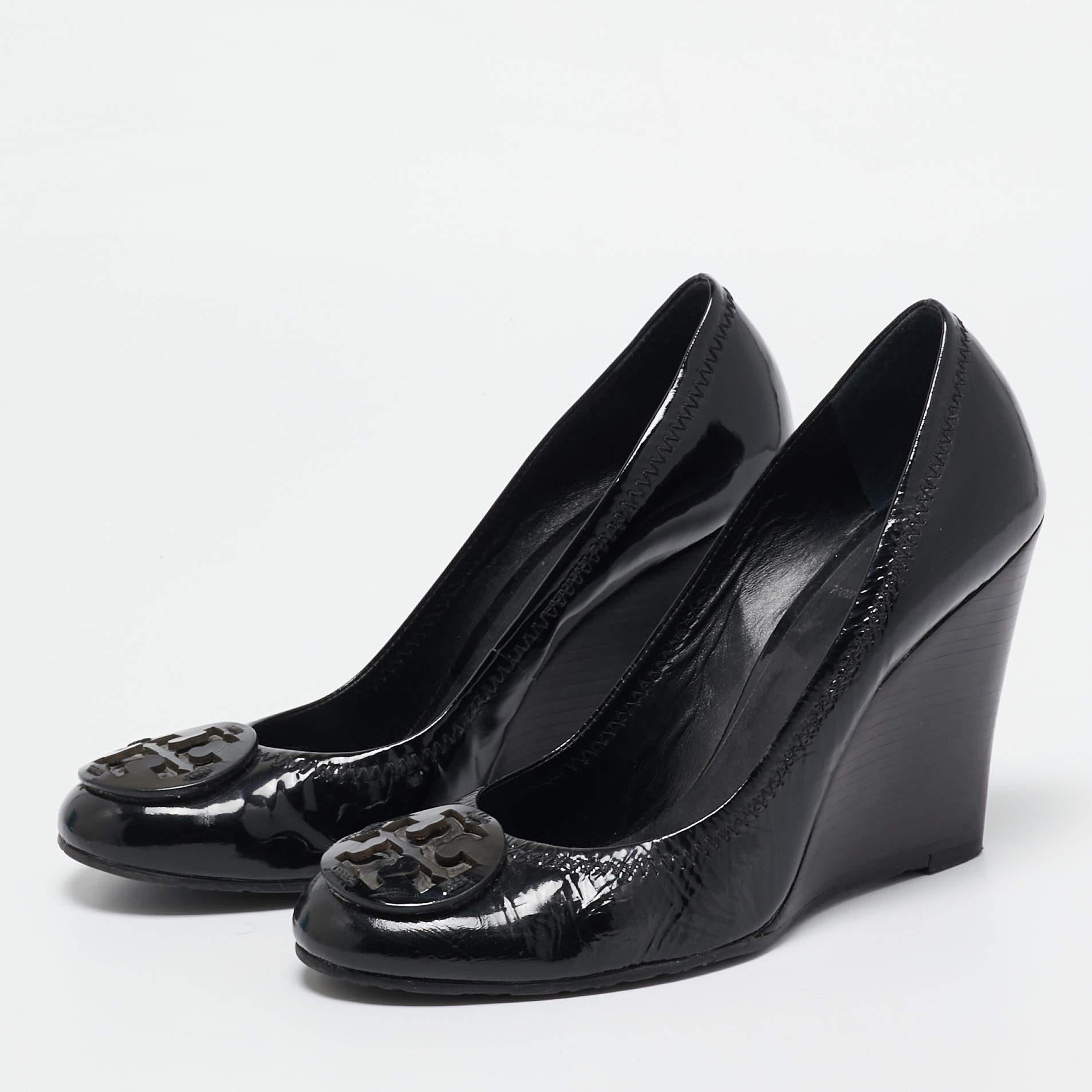Make a chic style statement with these designer pumps. They showcase sturdy heels and durable soles perfect for your fashionable outings