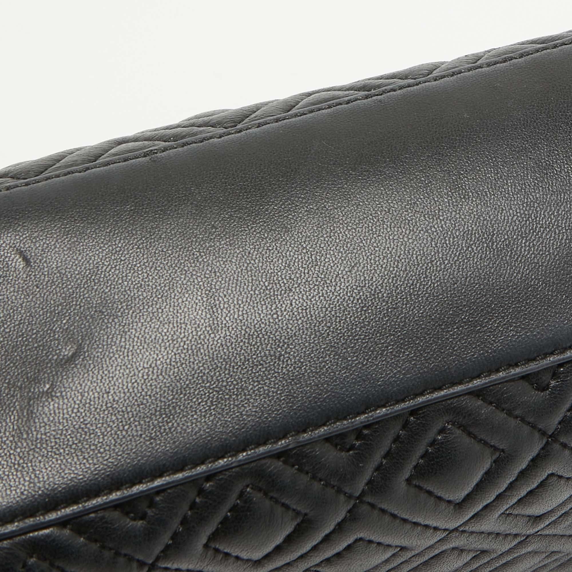 Tory Burch Black Quilted Leather Fleming Shoulder Bag 4