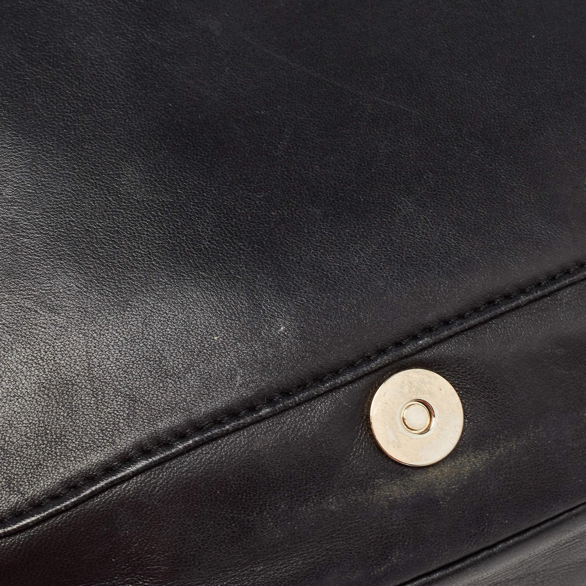 Tory Burch Black Quilted Leather Marion Flap Chain Shoulder Bag 5