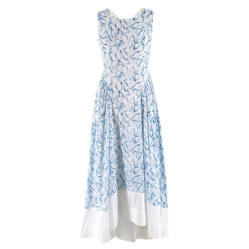 Tory Burch Blue Blaire Printed Cotton Dress SIZE 4 at 1stDibs , tory  burch dress