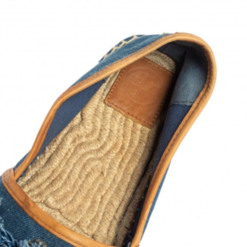 Tory Burch Espadrille plates en denim bleu taille 40.5 1