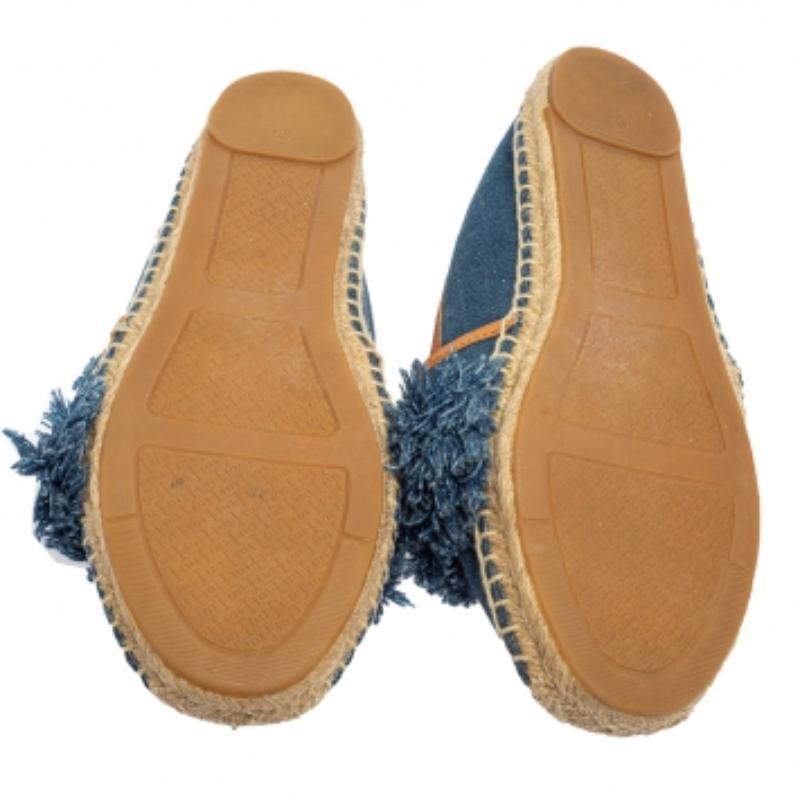 Tory Burch Espadrille plates en denim bleu taille 40.5 2
