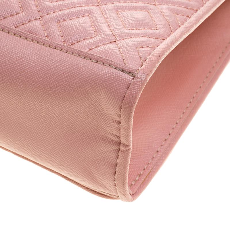 Tory Burch Blush Pink Leather Medium Fleming Shoulder Bag 4
