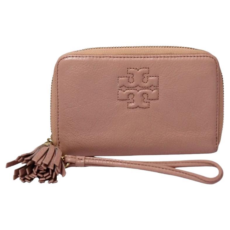 Tory Burch Blush Pink Leather Zip Wallet