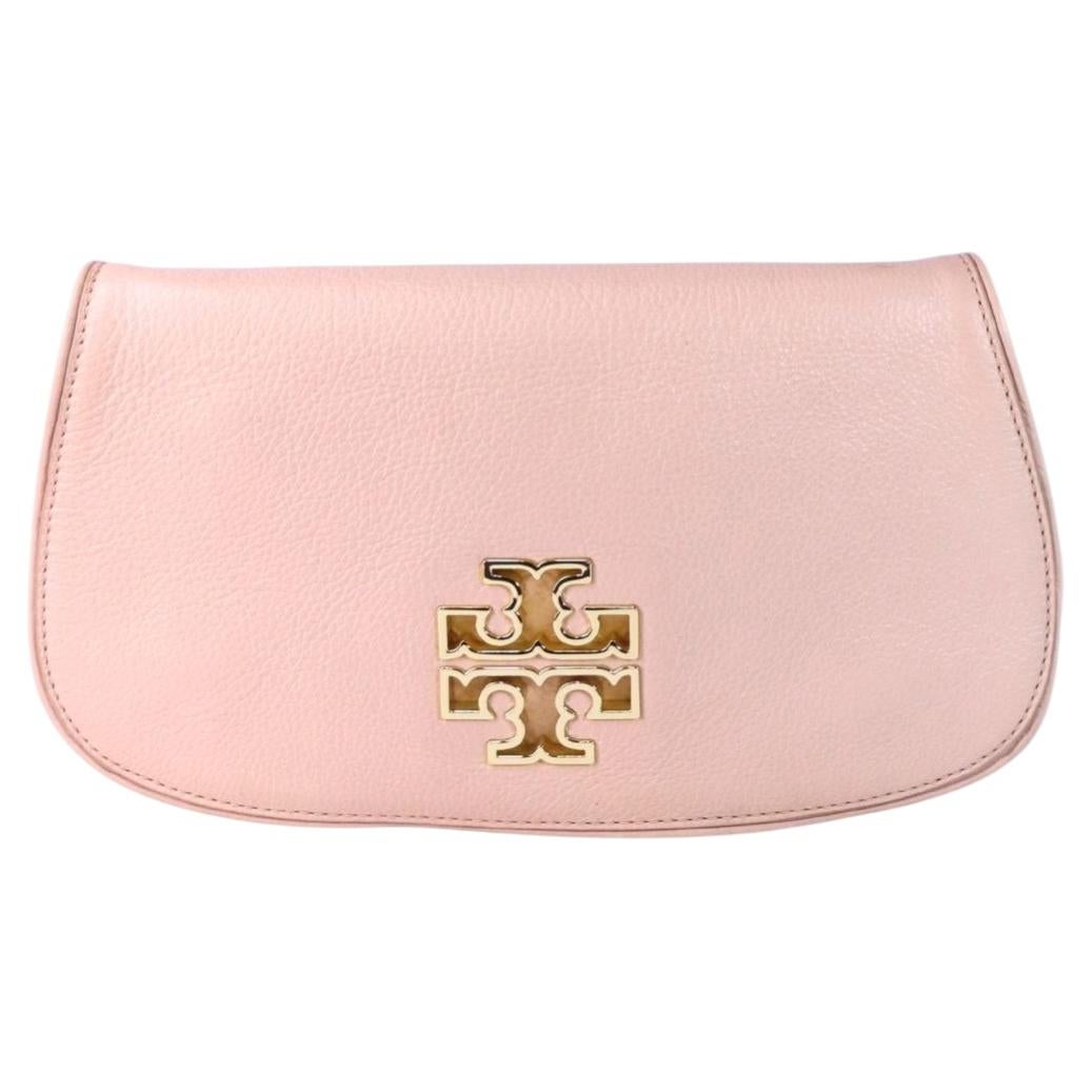 Tory Burch Blush Pink Reva Leather Shoulder Bag For Sale