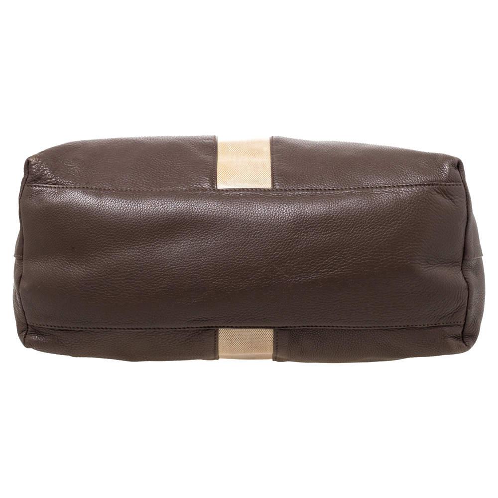 Tory Burch Brown/Beige Leder-Shopper-Tasche 2