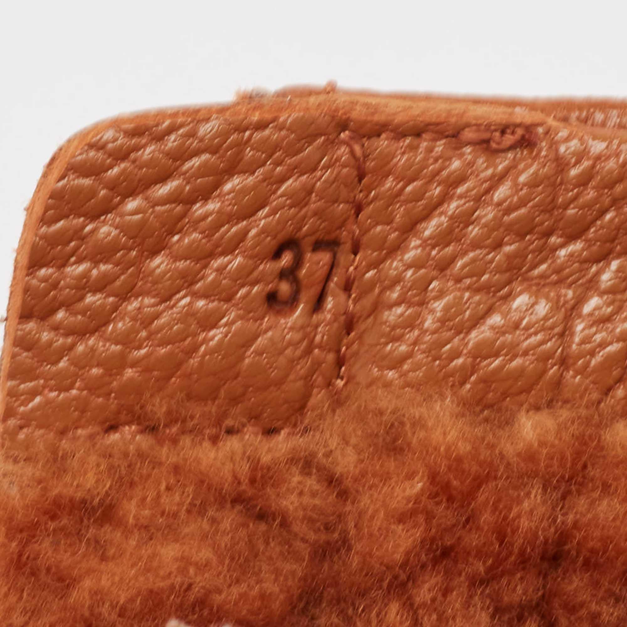 Tory Burch Brown Leather Ankle Length Boots Size 37 For Sale 4