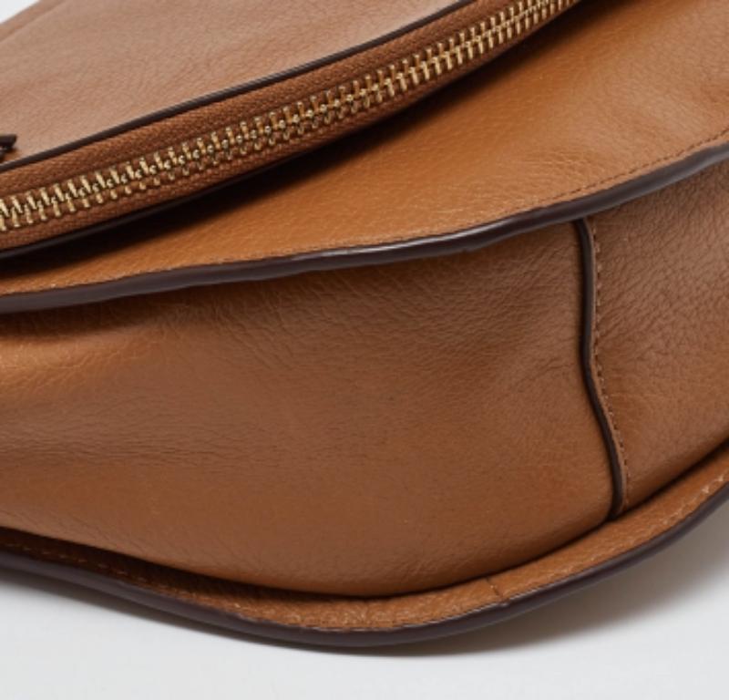 Tory Burch Brown Leather Britten Crossbody Bag en vente 1