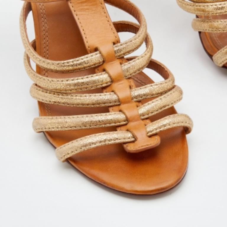 Tory Burch Brown Leather Charlene Gladiator Sandals Size 41 1