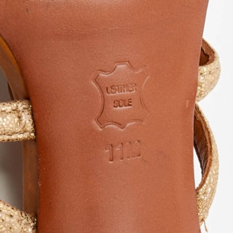 Tory Burch Brown Leather Charlene Gladiator Sandals Size 41 3