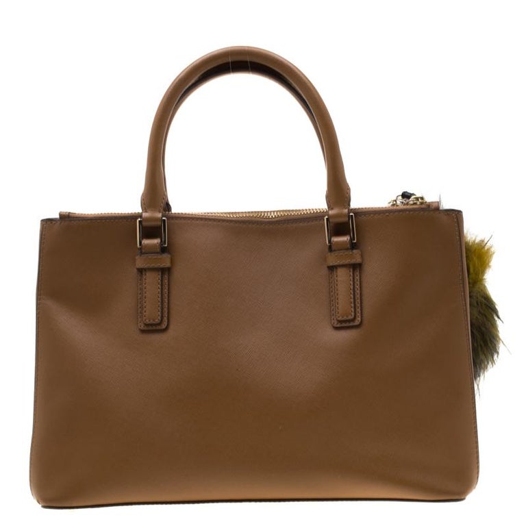 Tory Burch Tan Saffiano Small York Tote Bag For Sale at 1stDibs