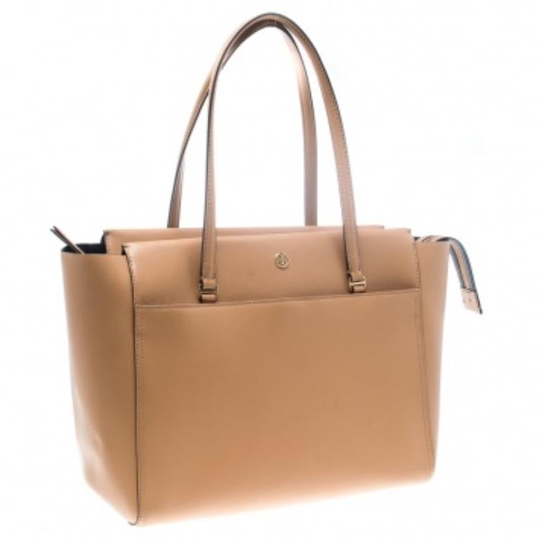 Tory Burch Große Parker-Tasche aus braunem Leder (Braun) im Angebot