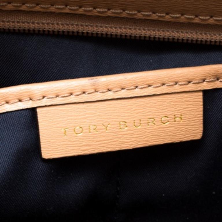 Tory Burch Große Parker-Tasche aus braunem Leder im Angebot 4