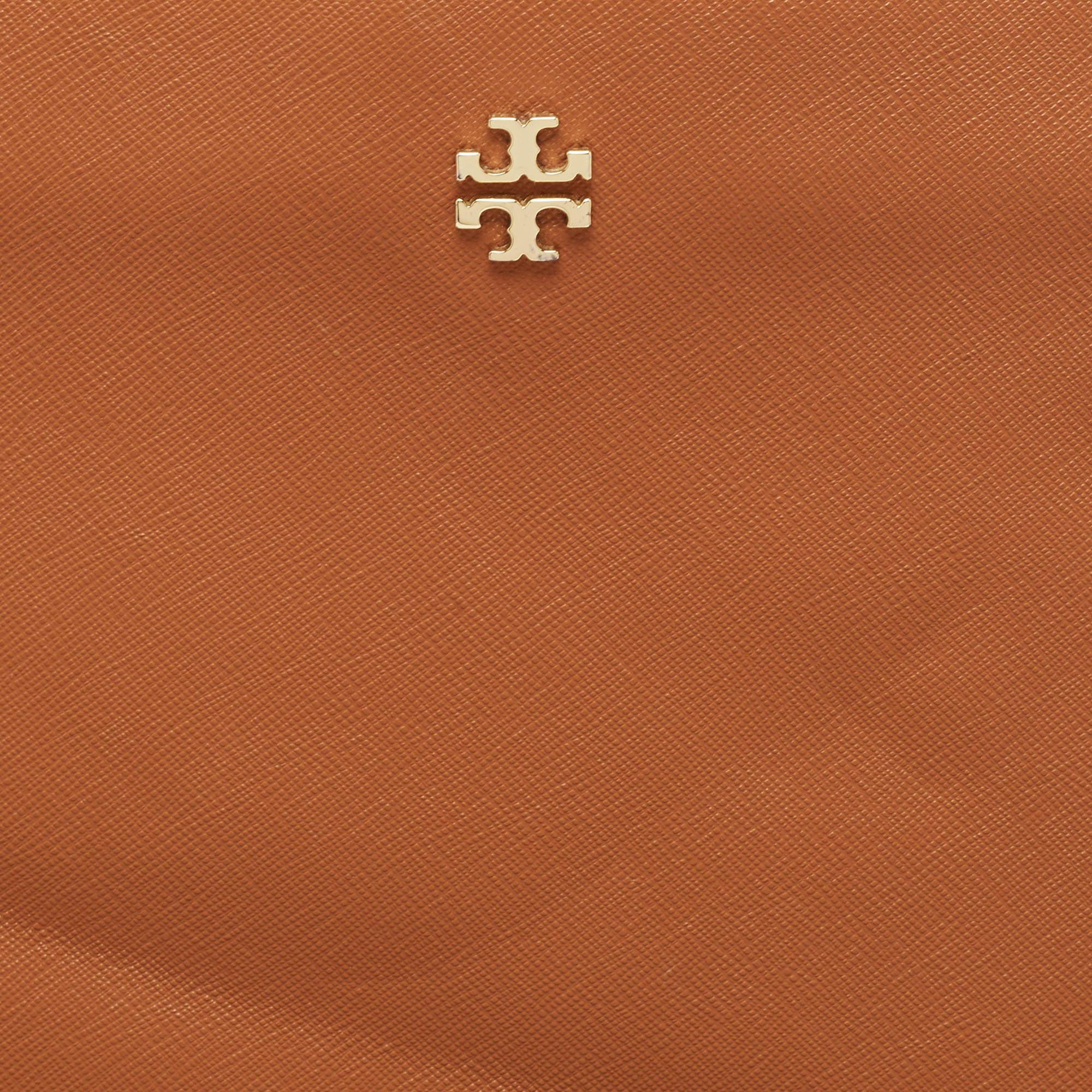 Tory Burch Brown Leather Large York Buckle Shopper Tote 1