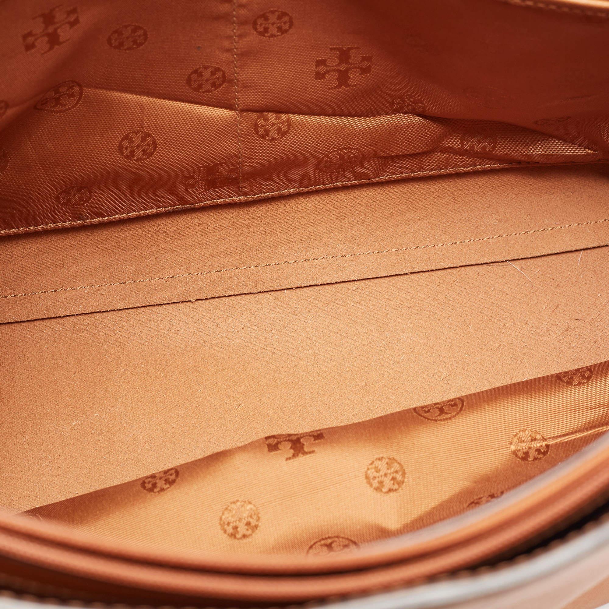 Tory Burch Brown Leather Large York Buckle Shopper Tote 4
