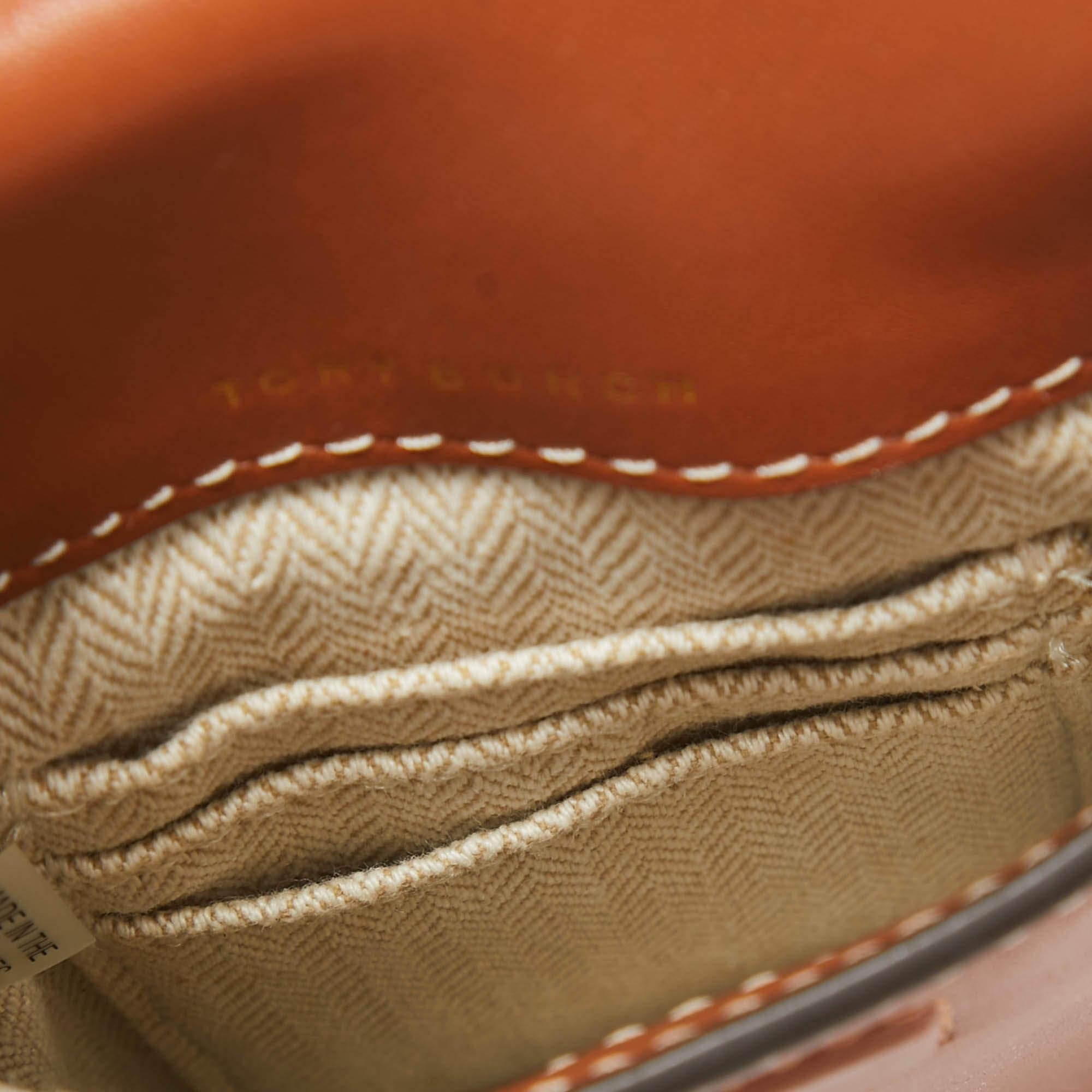 Tory Burch Brown Leather Miller Phone Crossbody Bag 4