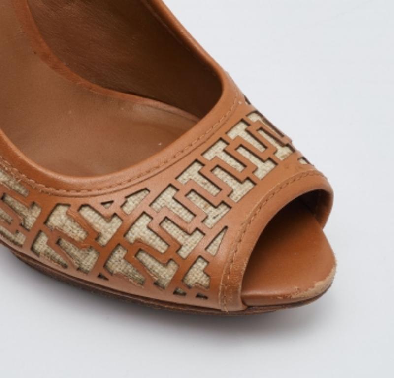 De las mujeres Tory Burch Bombas de tacón alto Regan de piel marrón tamaño 38 en venta