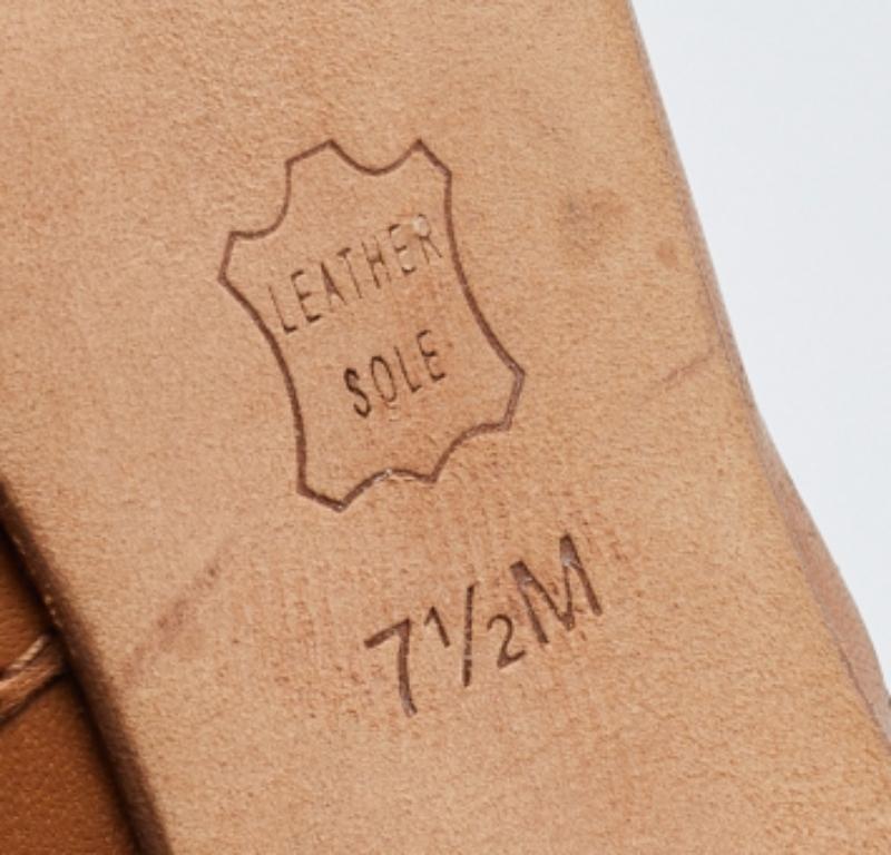 Tory Burch Bombas de tacón alto Regan de piel marrón tamaño 38 en venta 2