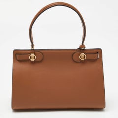 Tory Burch Brown Leder Kleine Lee Radziwill Top Handle Tasche