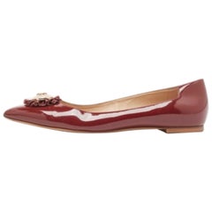 Tory Burch Bailarinas de charol marrón talla 37.5