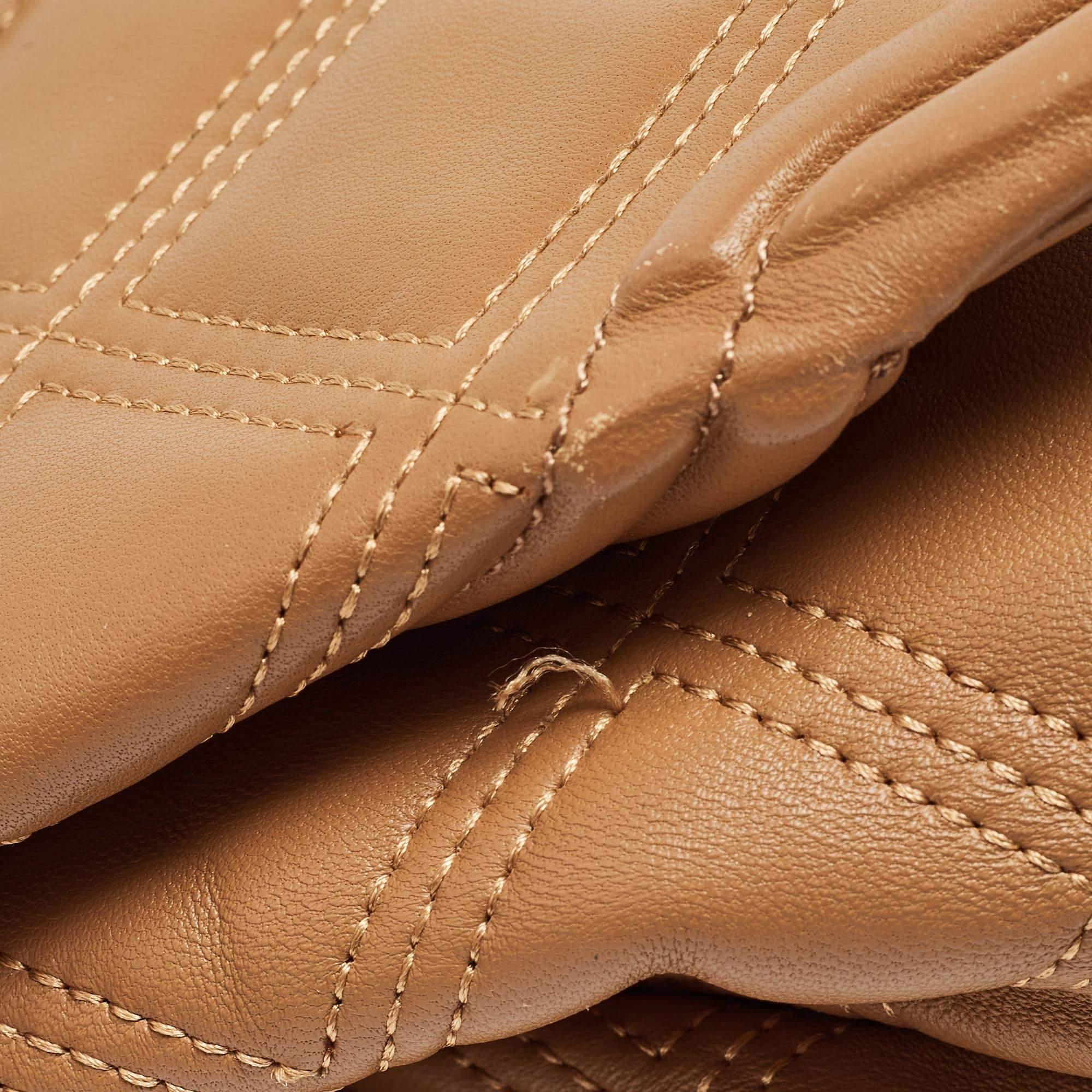 Tory Burch Brown Quilted Leather Fleming Shoulder Bag 4