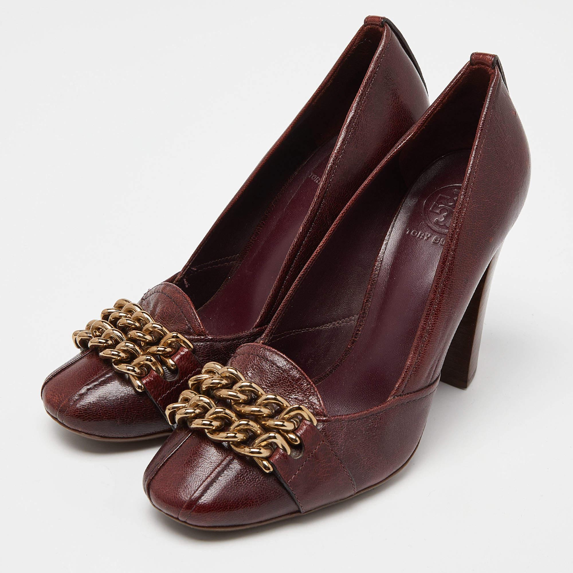 Make a chic style statement with these designer pumps. They showcase sturdy heels and durable soles, perfect for your fashionable outings!