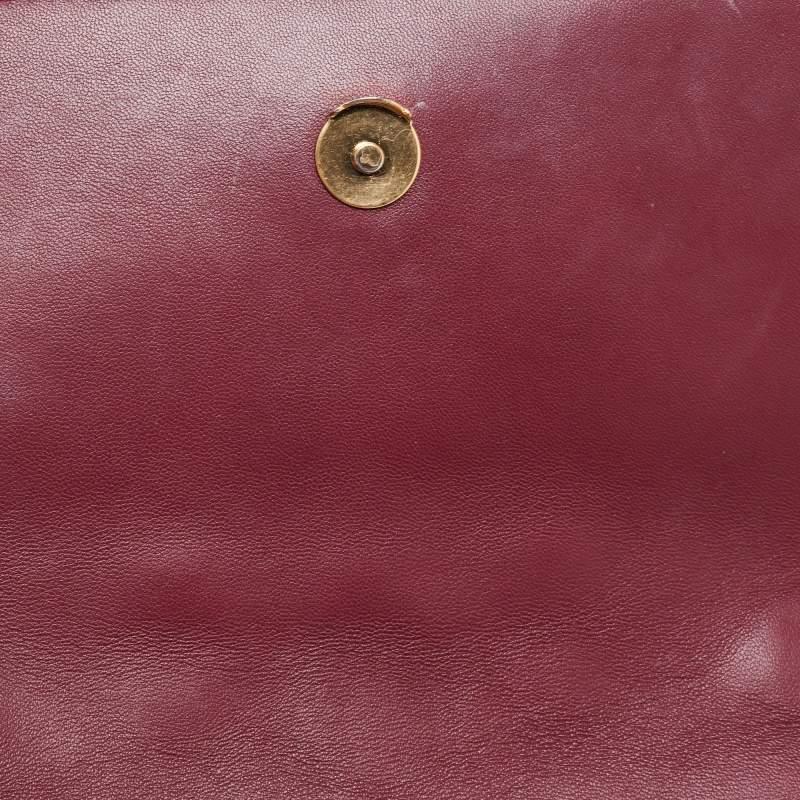 Tory Burch Burgundy Leather Fleming Shoulder Bag 2