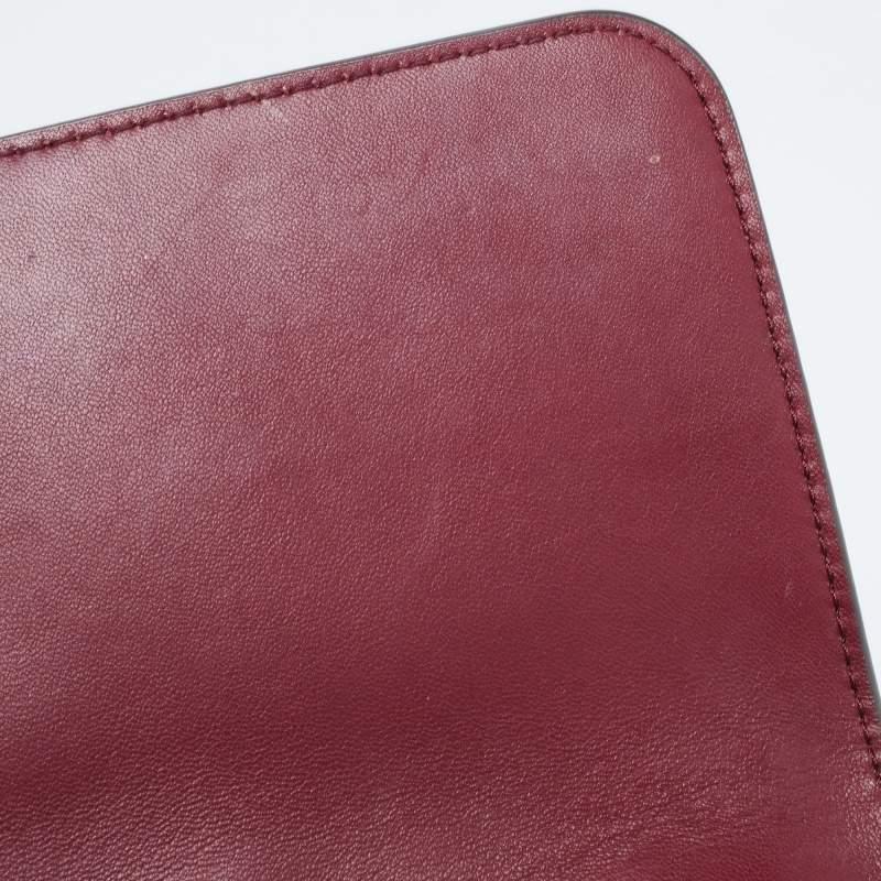Tory Burch Burgundy Leather Fleming Shoulder Bag 3