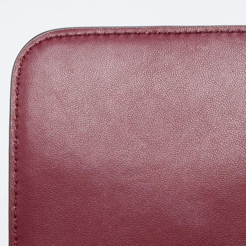 Tory Burch Burgundy Leather Fleming Shoulder Bag 4
