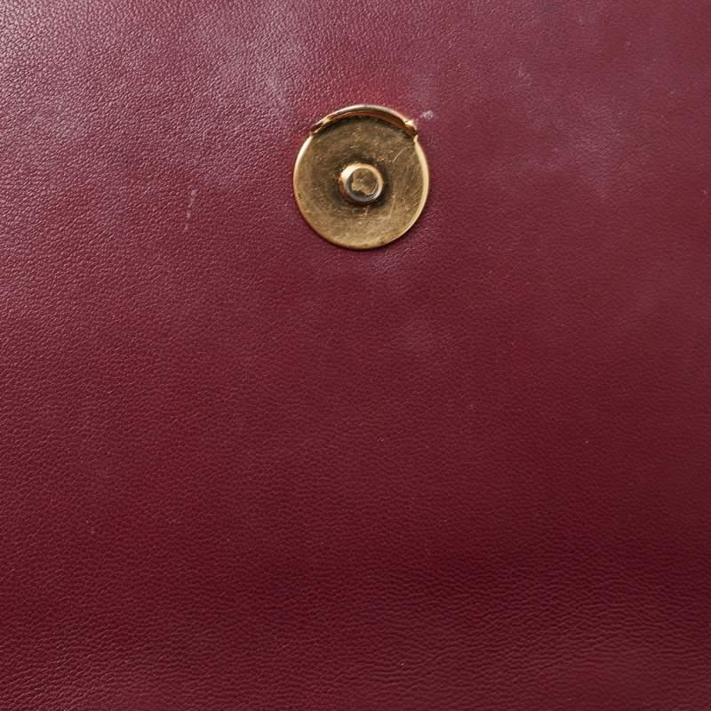 Tory Burch Burgundy Leather Fleming Shoulder Bag 5