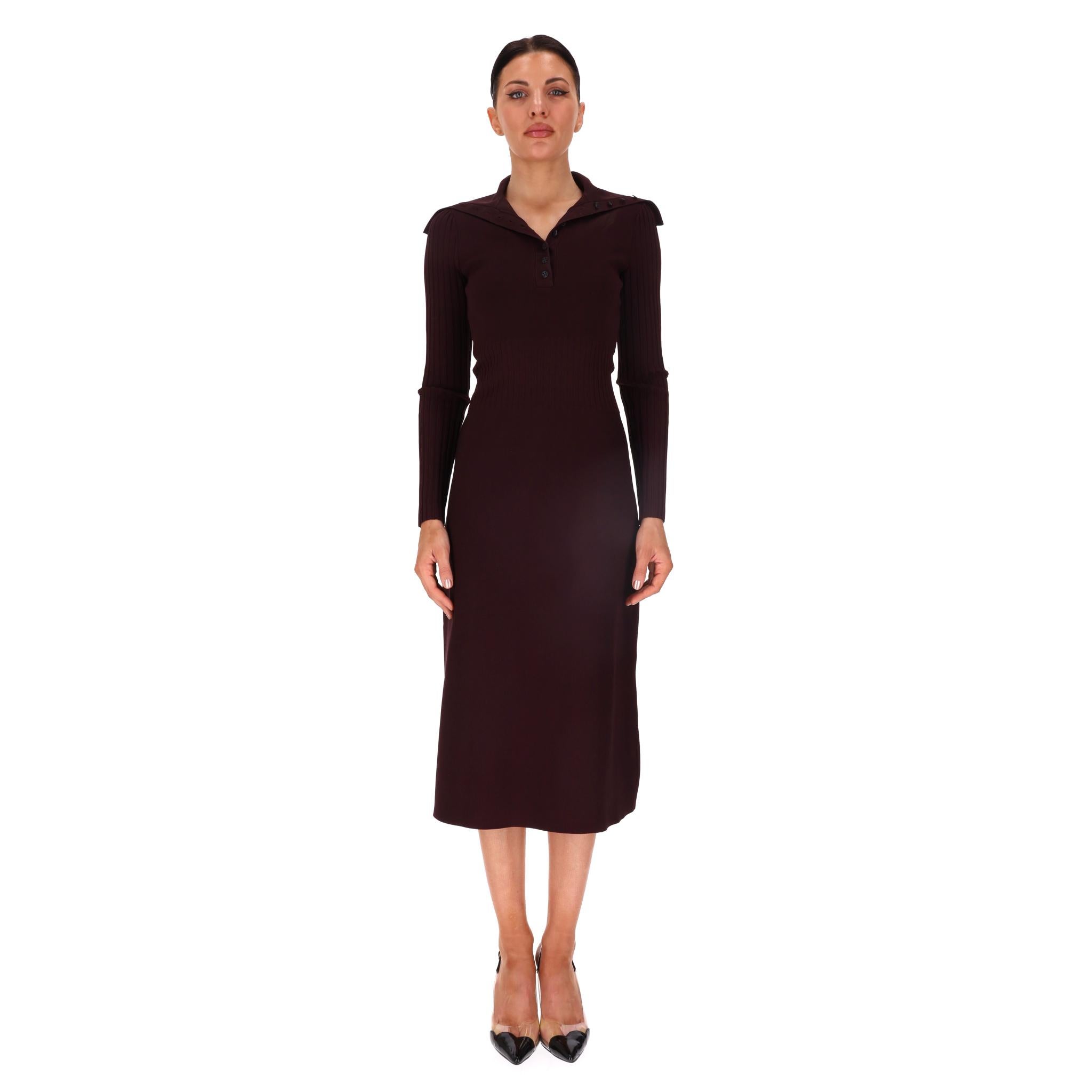Tory Burch Midikleid mit Kragen (Schwarz) im Angebot