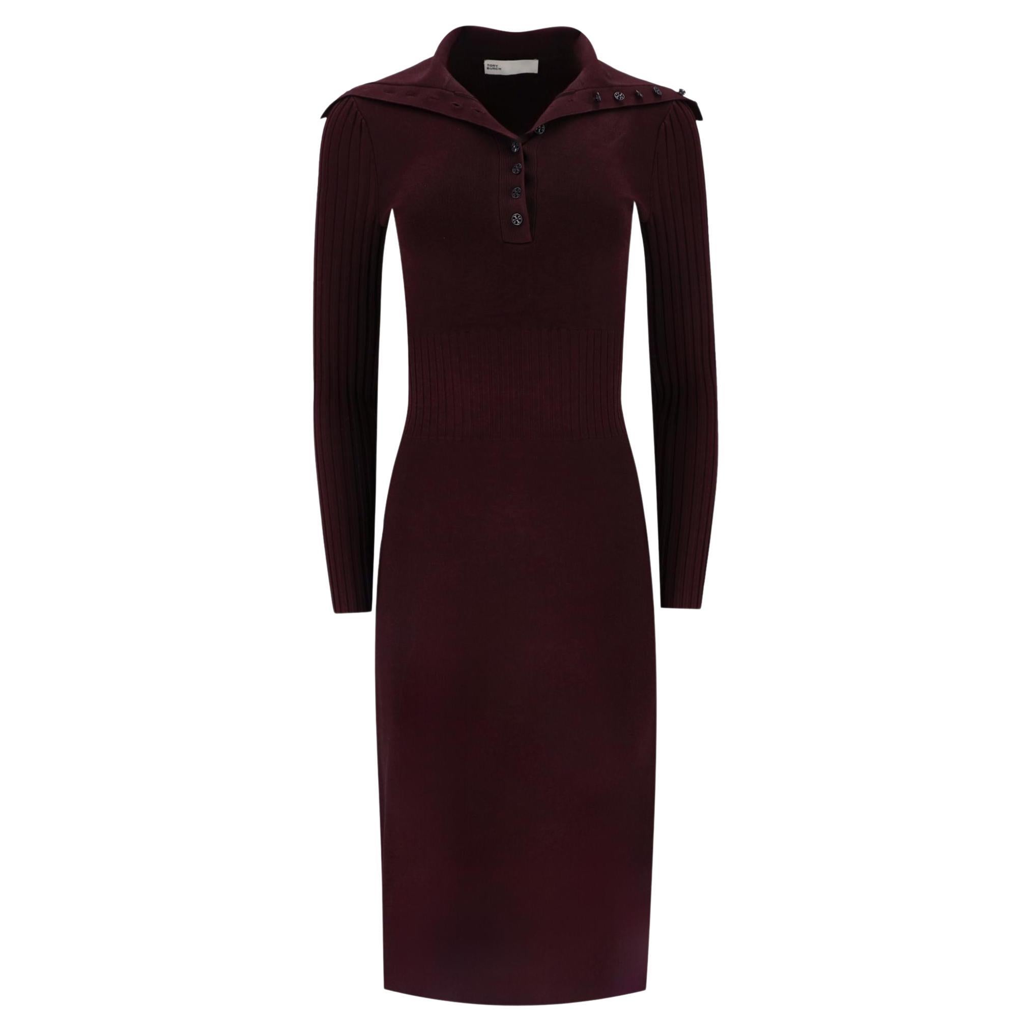 Tory Burch Midikleid mit Kragen im Angebot