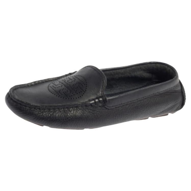 Nail every casual look with this pair of loafers from Tory Burch. Meticulously crafted from leather, they feature perforated logo detailing on the vamps and leather-lined insoles. The loafers are completed with rubber-detailed outsoles.